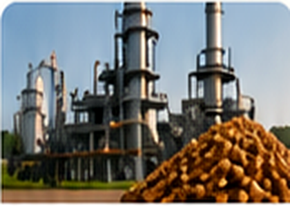 Industrial plant with greenery